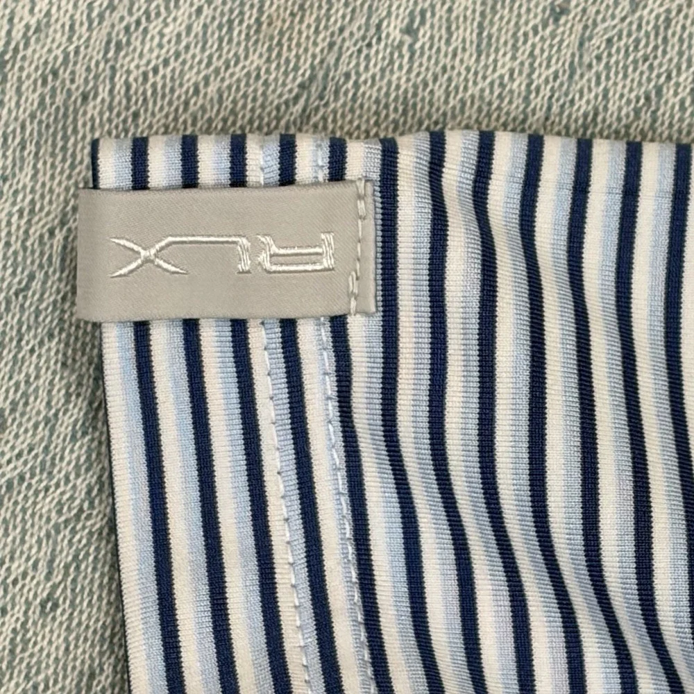 RLX Ralph Lauren Golf Polo Shirt Butler‎ National Performance Blue Striped XL